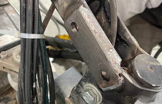 Broken trailer, welding repair