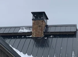 Powder coated steel chimney cap