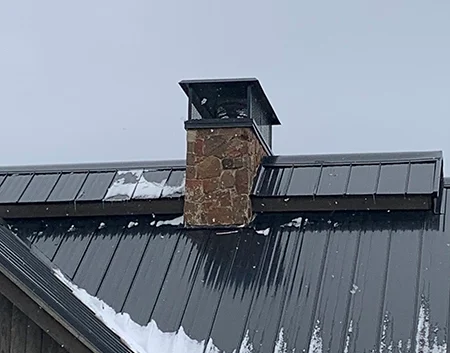 Powder coated steel chimney cap